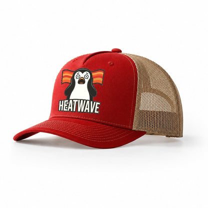 Penguin Scream Heatwave Scream Trucker Hat – Red Khaki