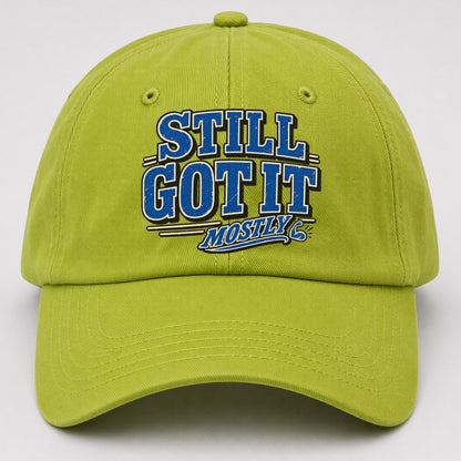 Still Got It Mostly American Wit Baseball Cap – Fluorescent Green