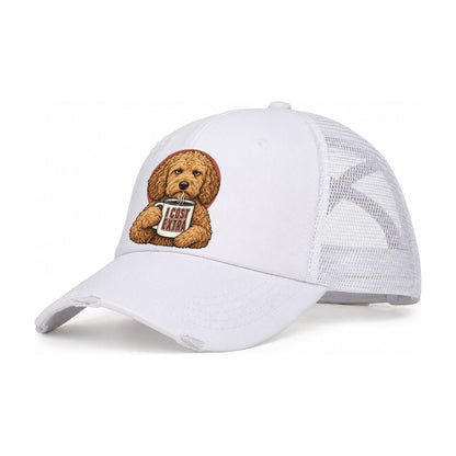 Goldendoodle Mug Truths Dog Mug Truths Women's Ponytail Trucker Hat – White White