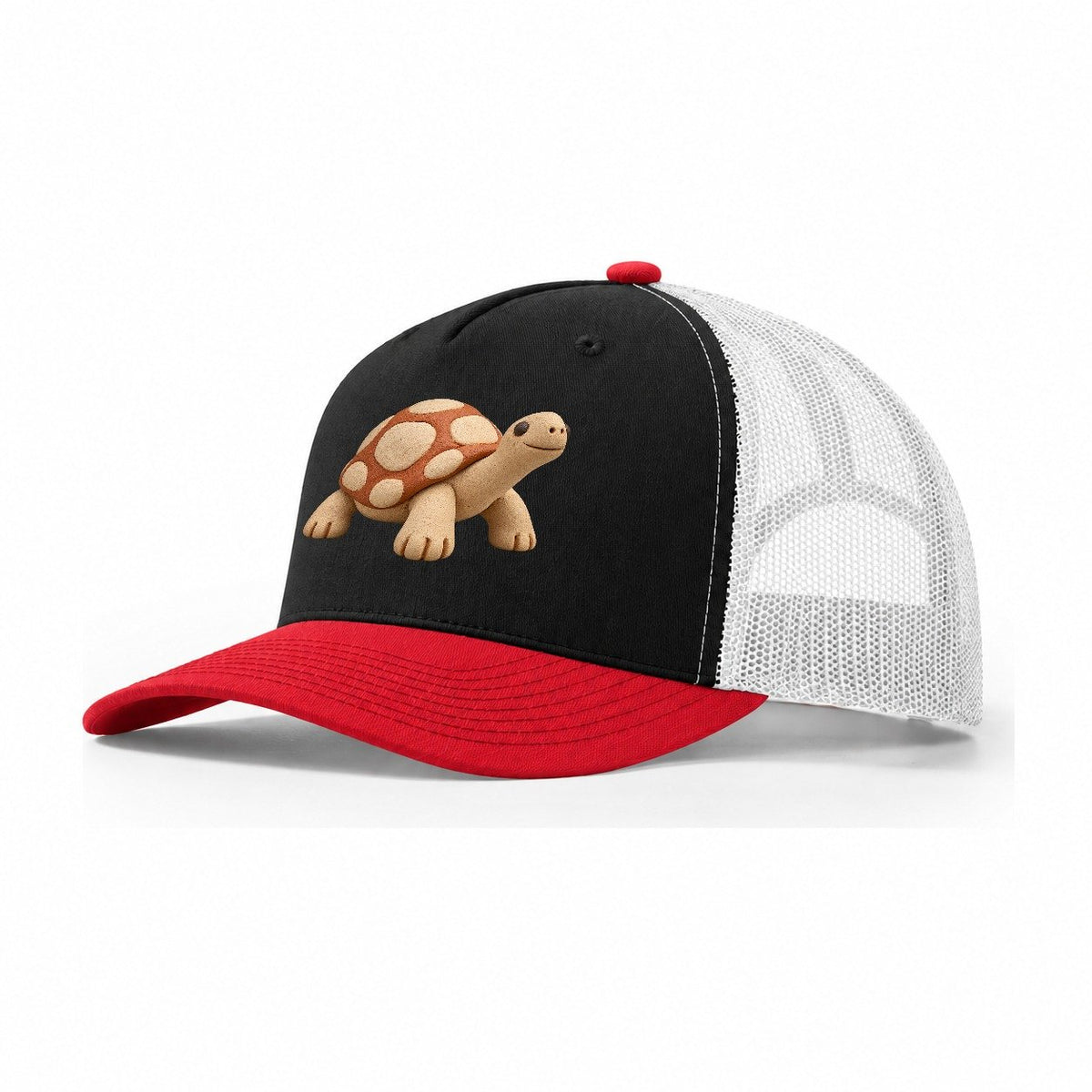 Tortoise Slow Reach Trucker Hat – Black Red White