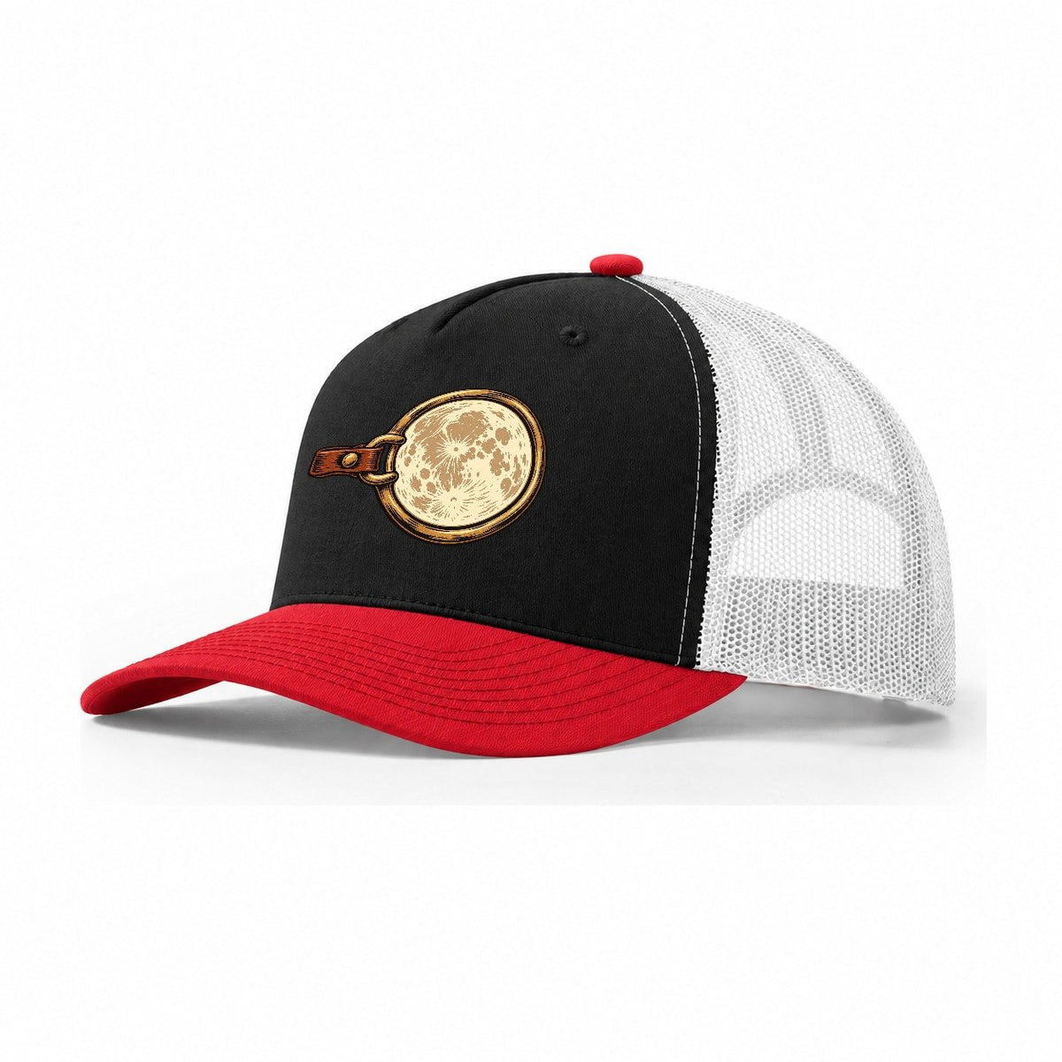 Moonlit Bridle Ring Sundown Familiars Trucker Hat – Black Red White