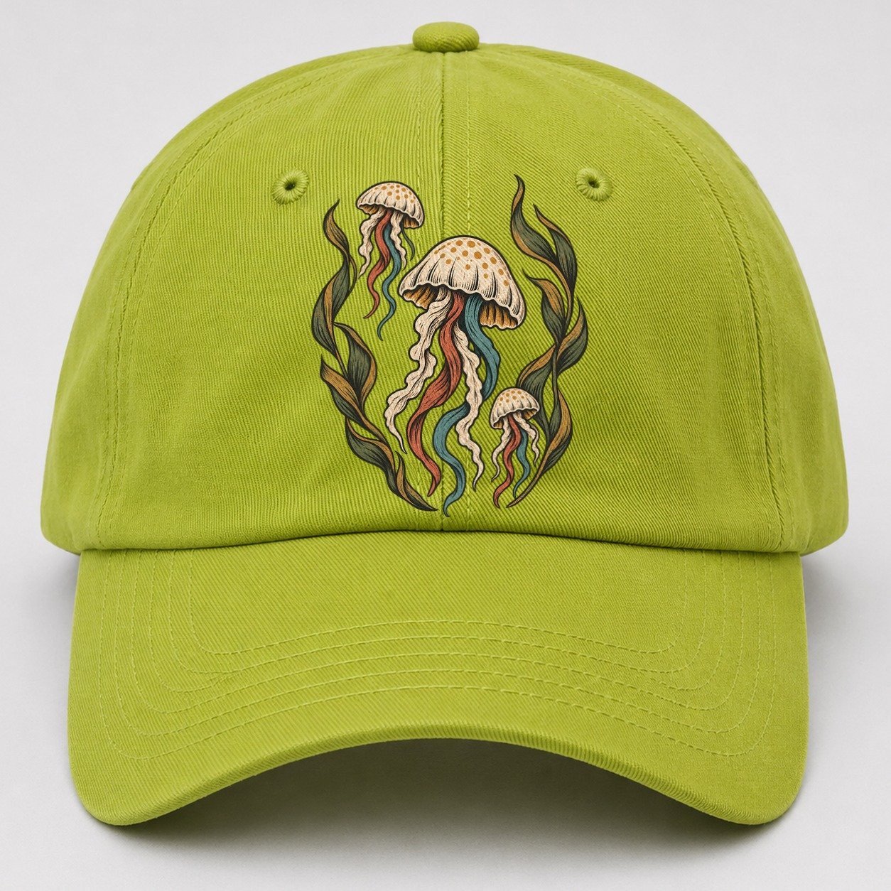 Jellyfish Kelp Lanterns Gentle Wild Baseball Cap – Fluorescent Green