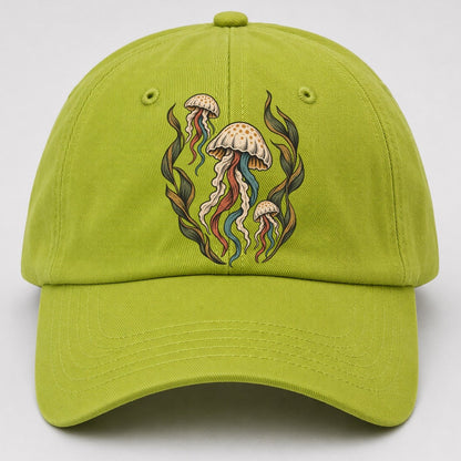 Jellyfish Kelp Lanterns Gentle Wild Baseball Cap – Fluorescent Green