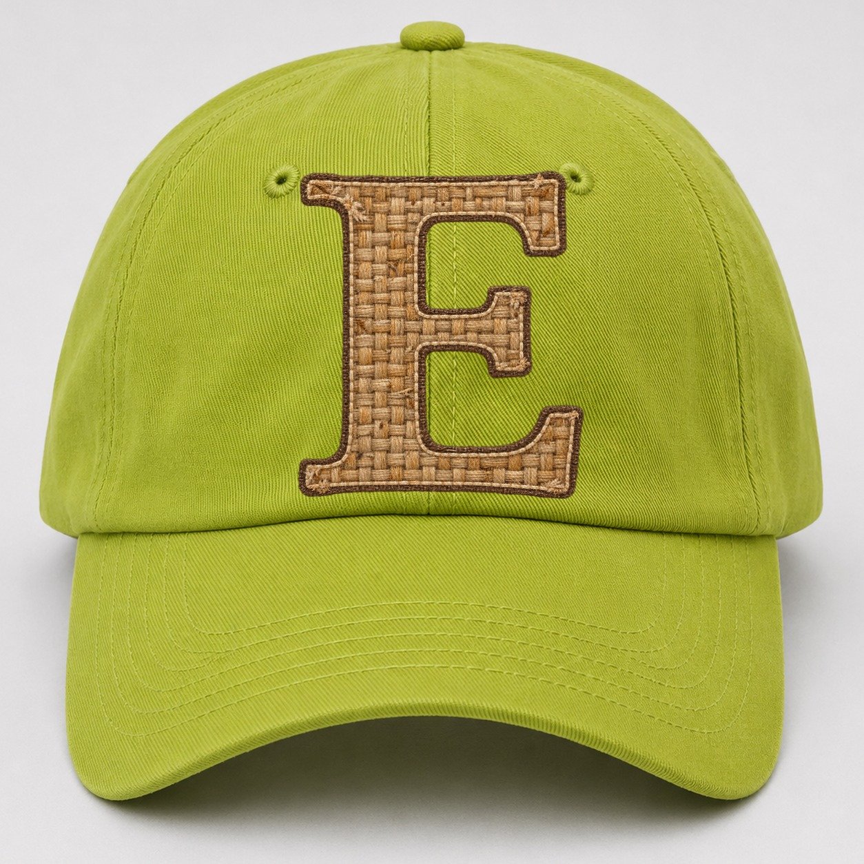 Woven Tweed E Monogram Baseball Cap – Fluorescent Green