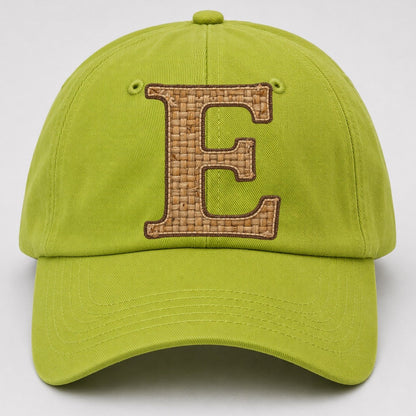 Woven Tweed E Monogram Baseball Cap – Fluorescent Green