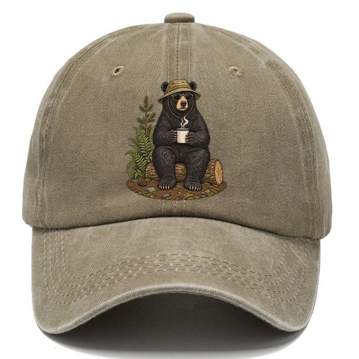 Bear Morning Brew Slow Camp Club Classic Cap – Warm Sand