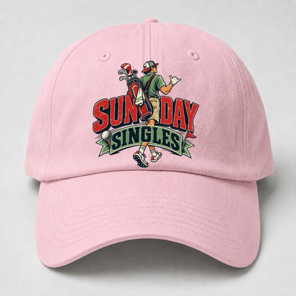 Sunday Singles Golf Life Baseball Cap – Pink