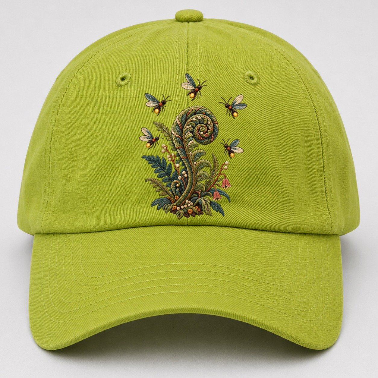 Firefly Fern Constellation Gentle Wild Baseball Cap – Fluorescent Green
