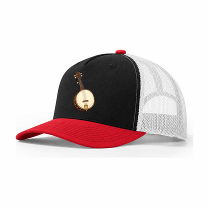 Banjo Trucker Hat – Black Red White