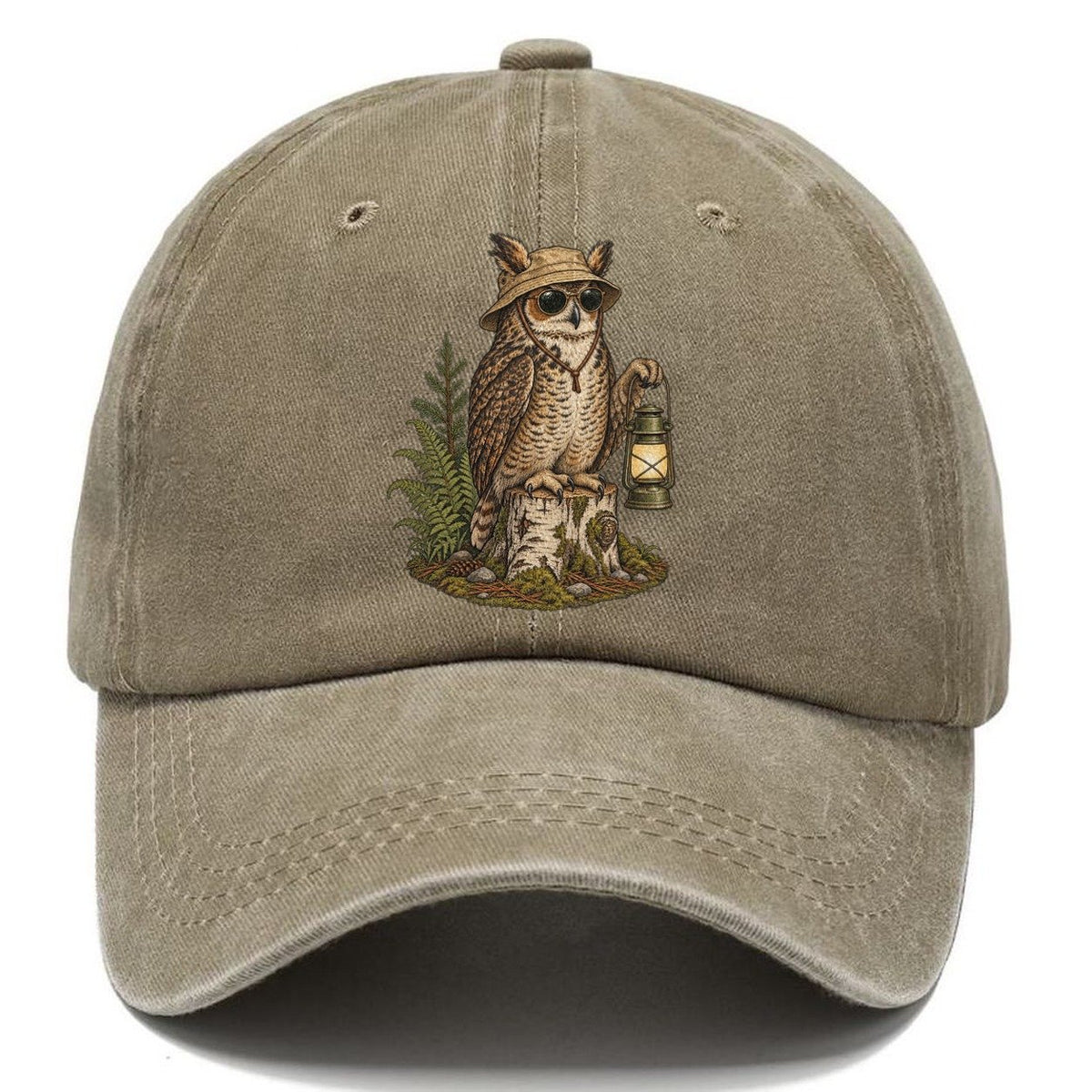 Owl Night Shift Slow Camp Club Classic Cap – Warm Sand