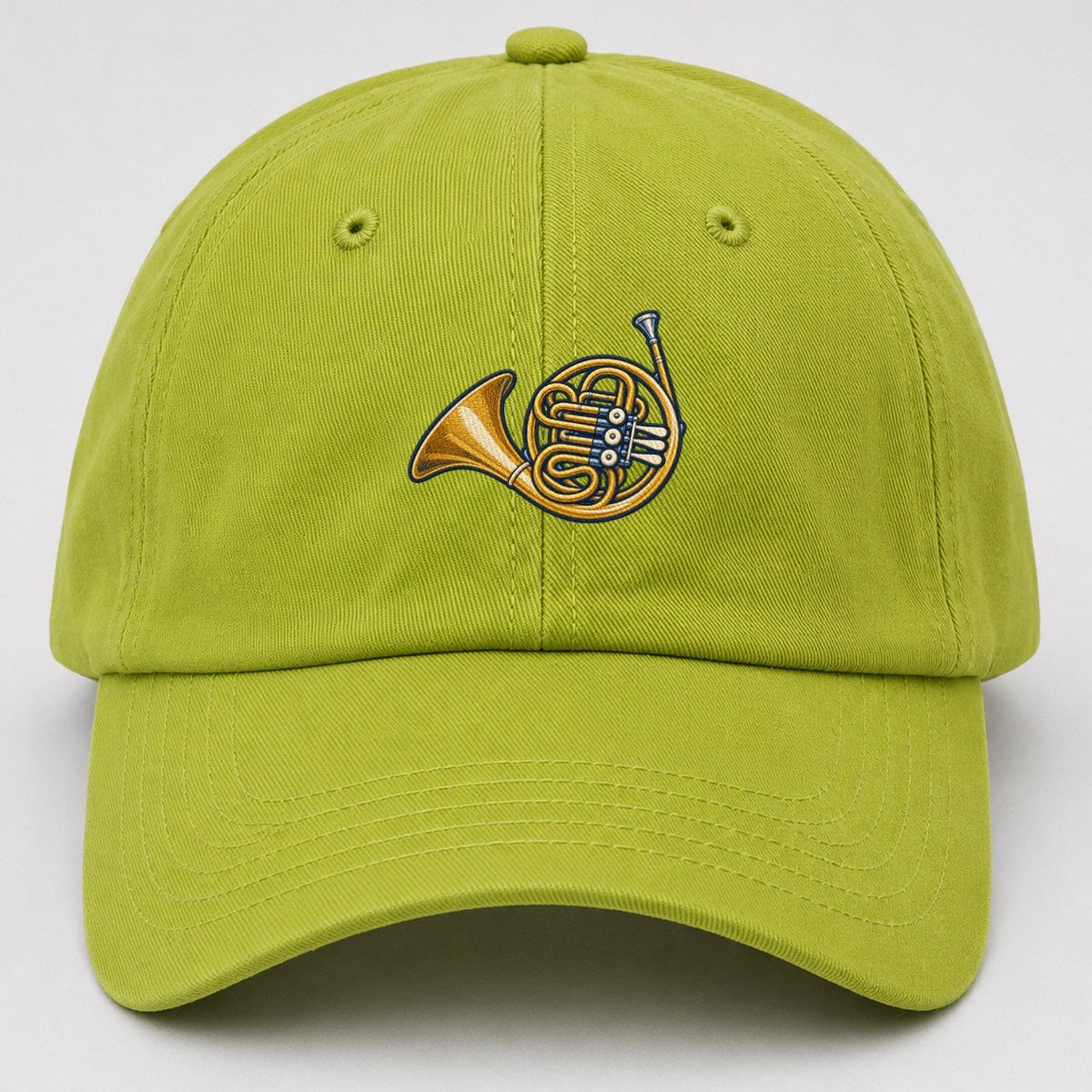 French Horn Tiny Solo Marks Baseball Cap – Fluorescent Green