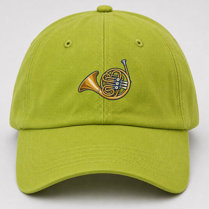 French Horn Tiny Solo Marks Baseball Cap – Fluorescent Green