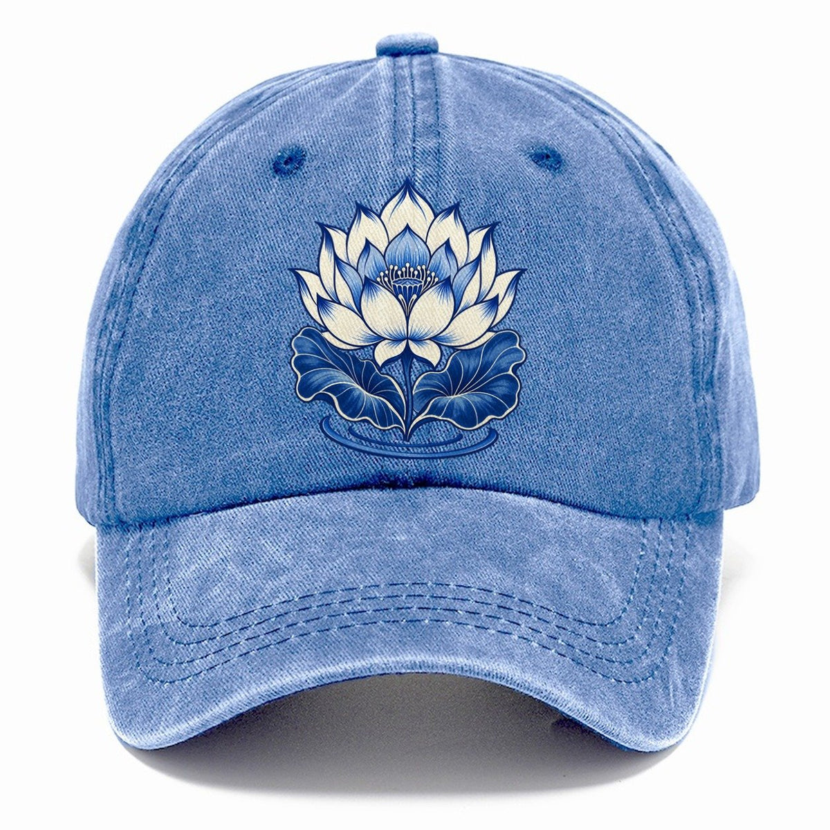 Lotus In Blue Quiet Wards Heritage Classic Cap – Summer Sky