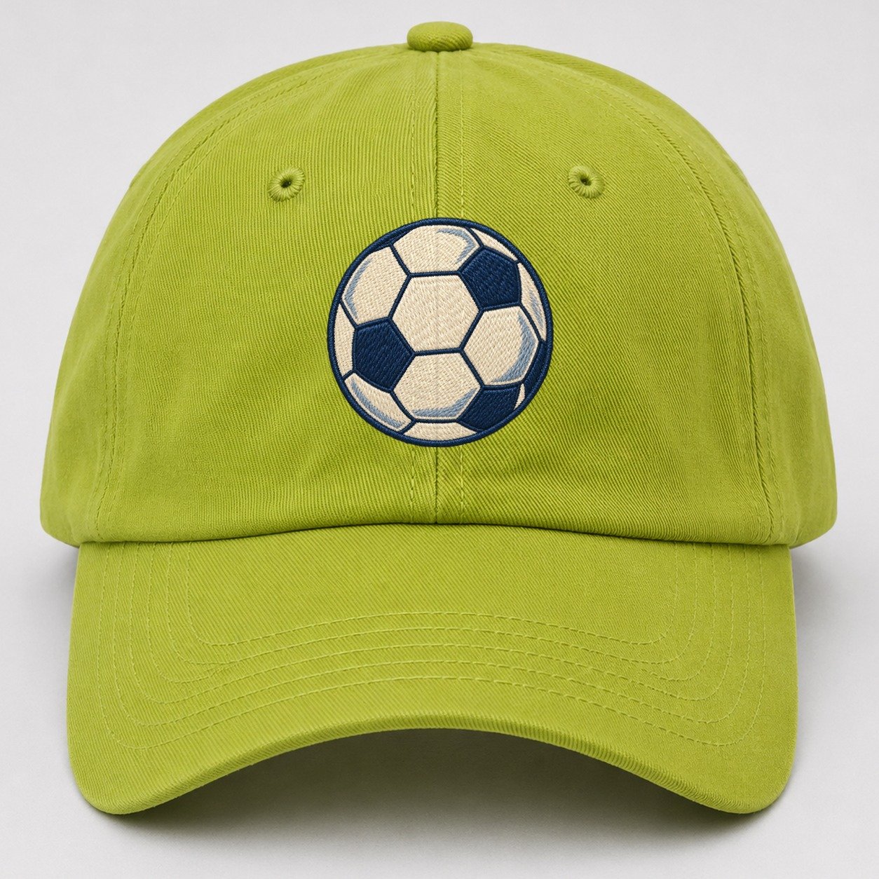 Soccer Ball Tiny Solo Marks Baseball Cap – Fluorescent Green