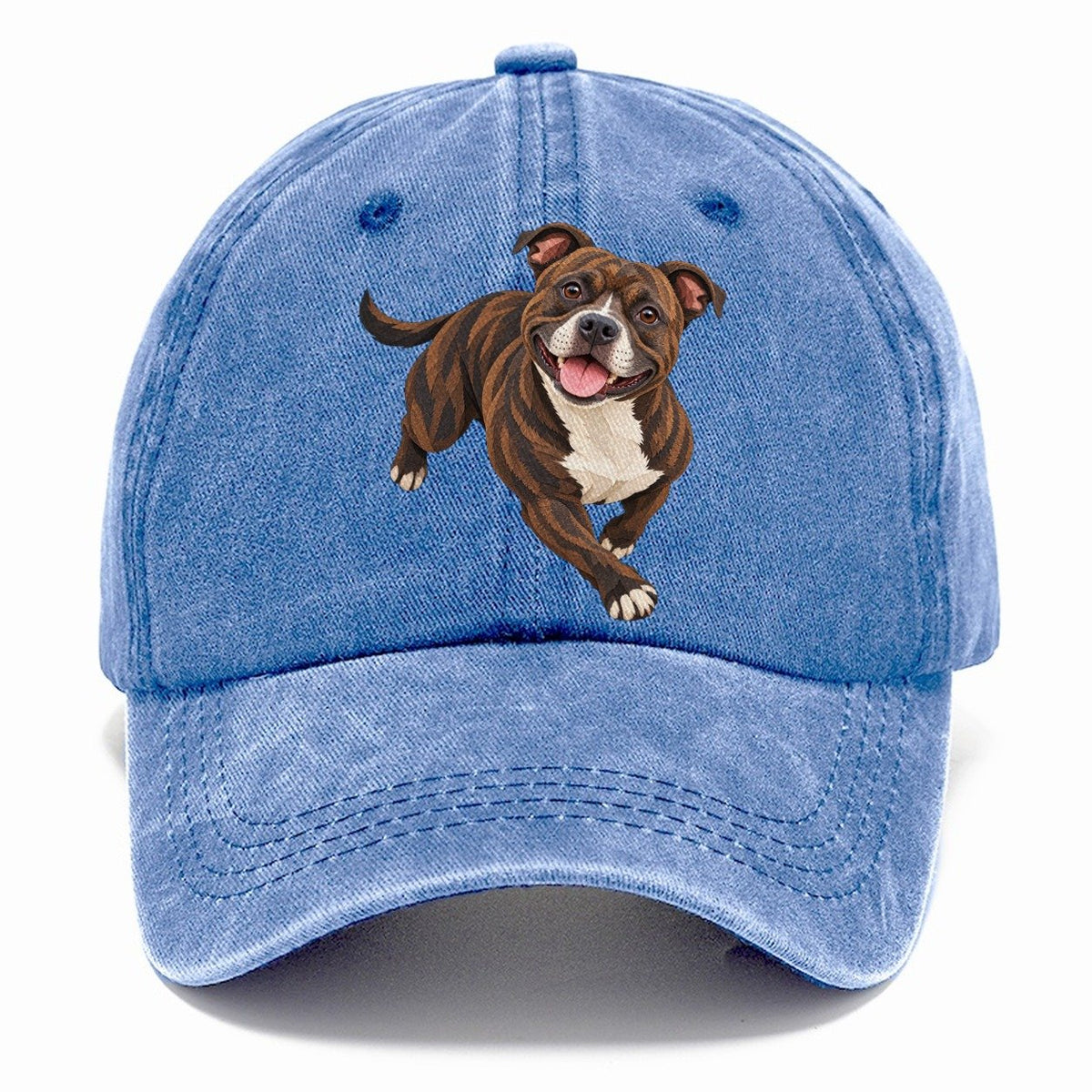Happy Brindle Pitbull Classic Cap – Summer Sky