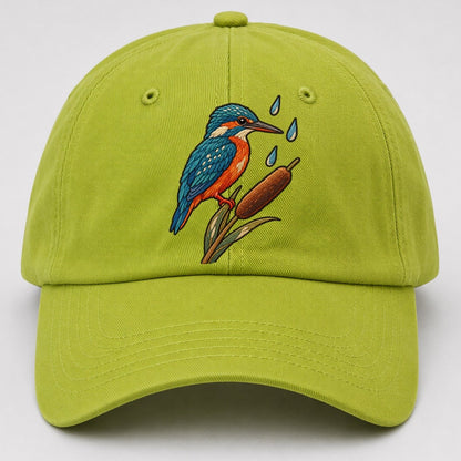 Kingfisher Rain Pause Gentle Wild Baseball Cap – Fluorescent Green