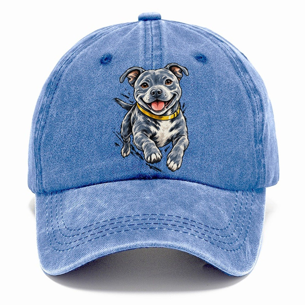 Staffordshire Bull Terrier Expressive Ink Classic Cap – Summer Sky