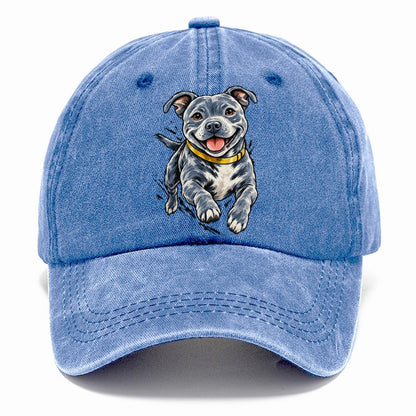 Staffordshire Bull Terrier Expressive Ink Classic Cap – Summer Sky