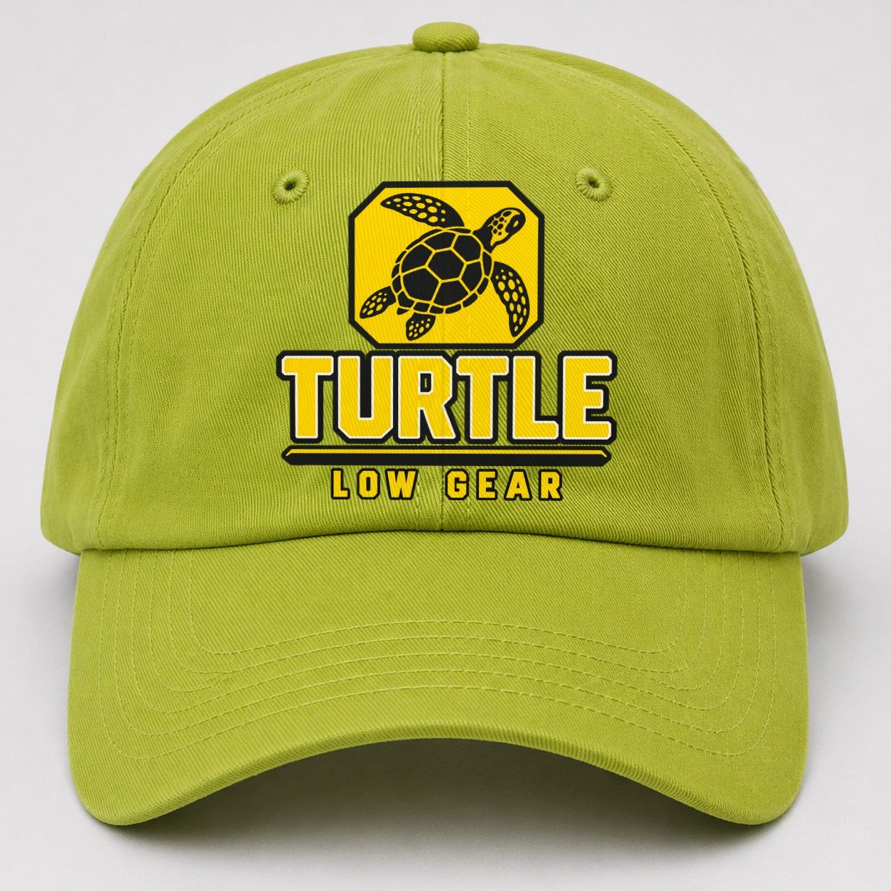 Turtle Low Gear Heavy Duty Baseball Cap – Fluorescent Green