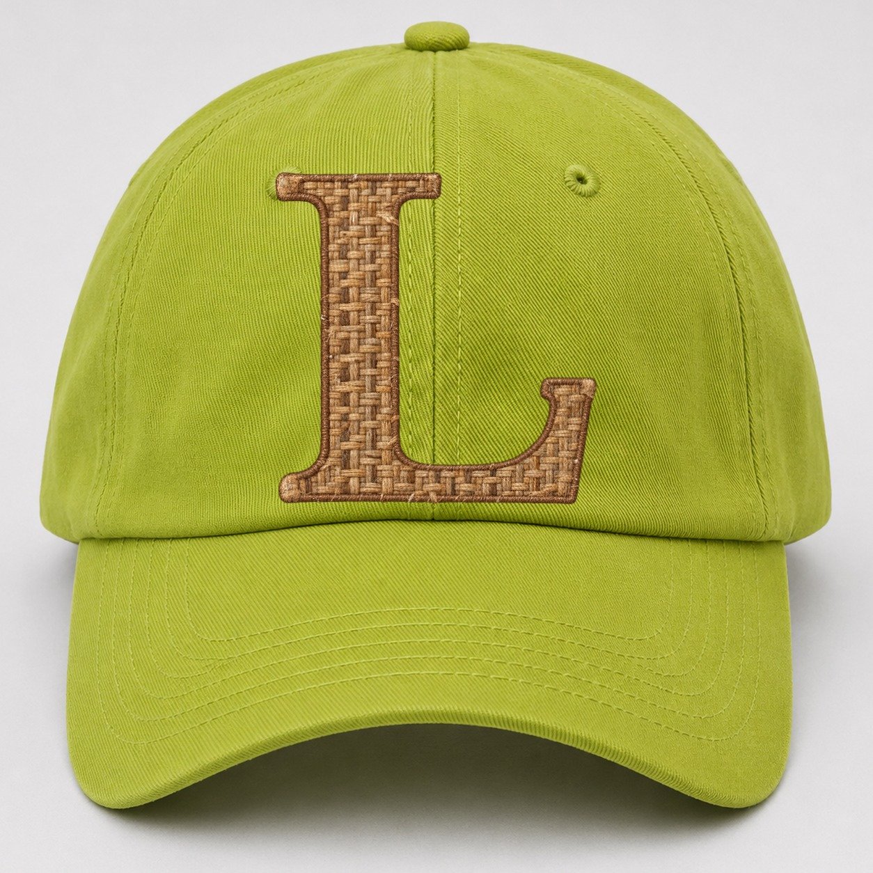 Woven Tweed L Monogram Baseball Cap – Fluorescent Green