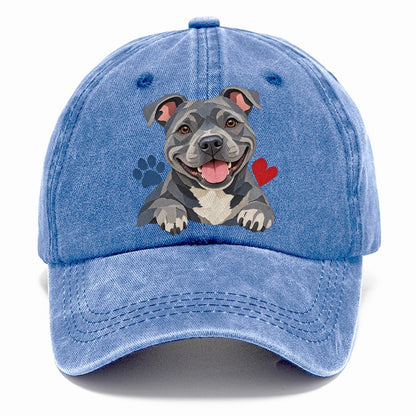 Cut-Paper Staffy Blue Velvet Companions Classic Cap – Summer Sky