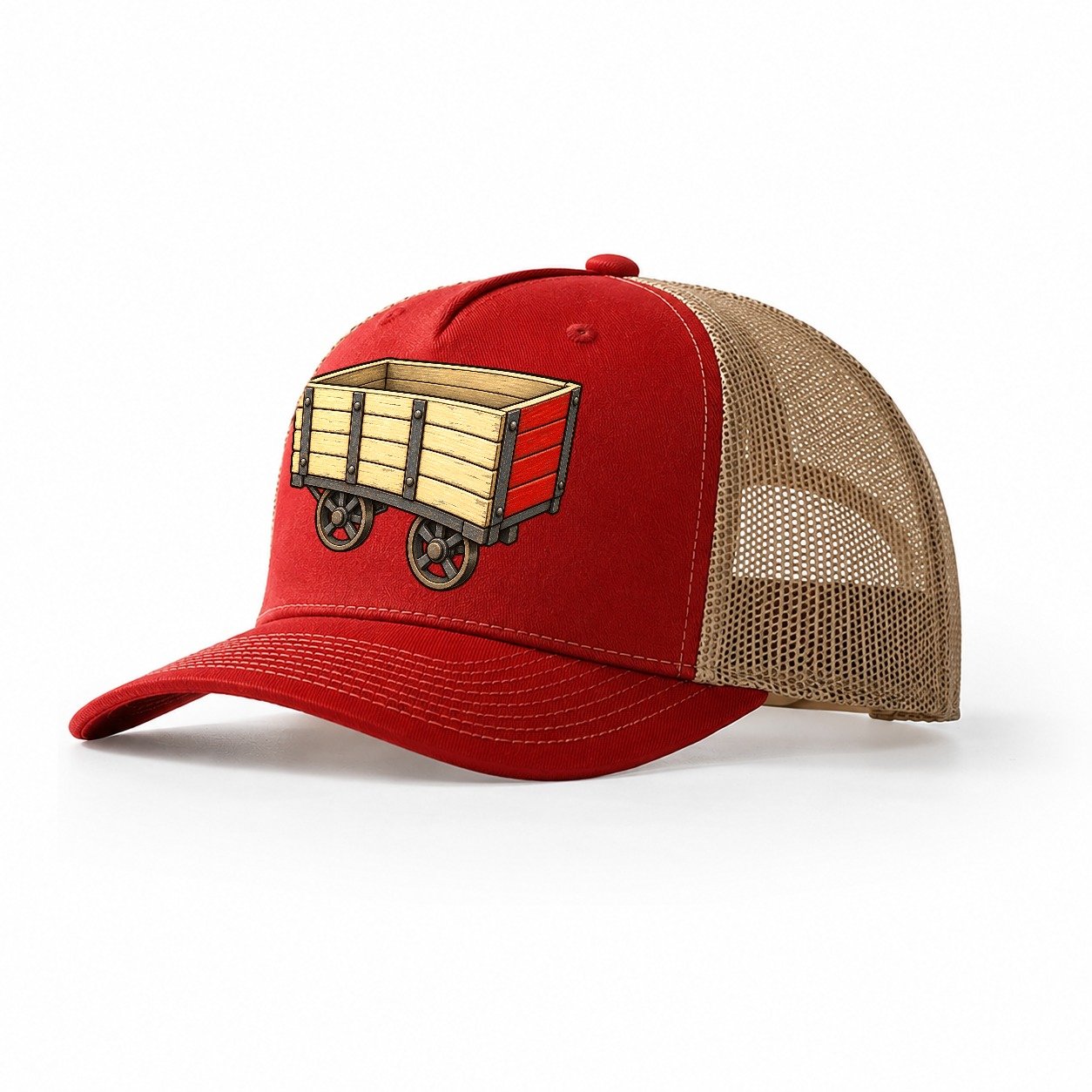 Open Goods Wagon Model Railways Trucker Hat – Red Khaki
