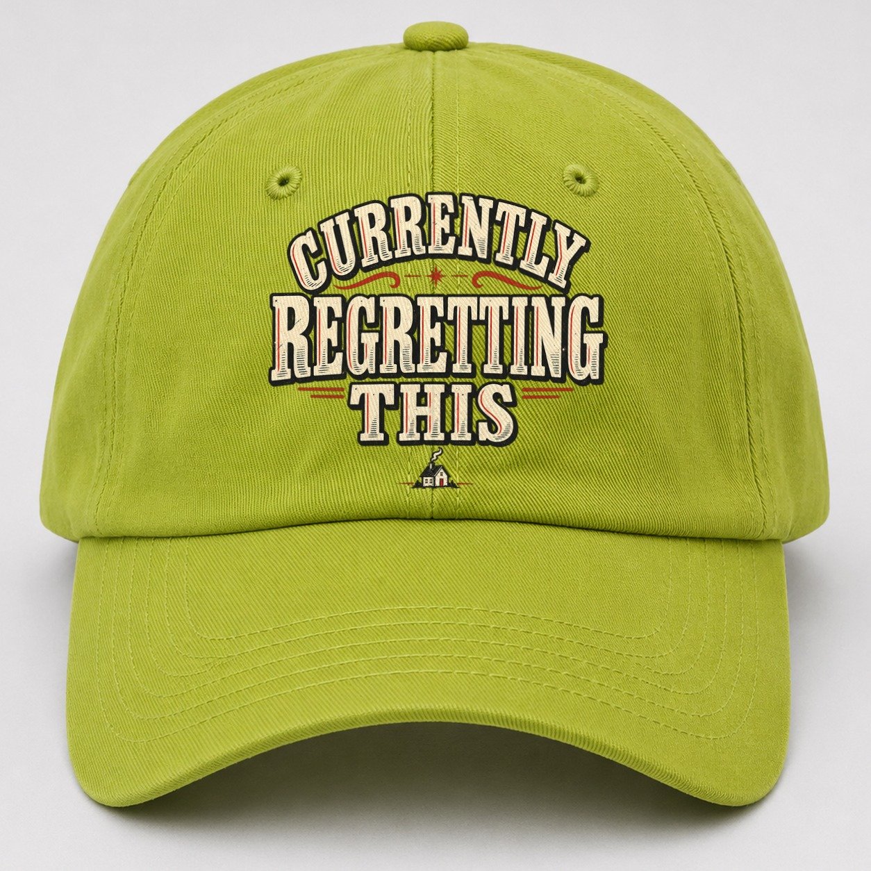 Currently Regretting This American Wit Baseball Cap – Fluorescent Green