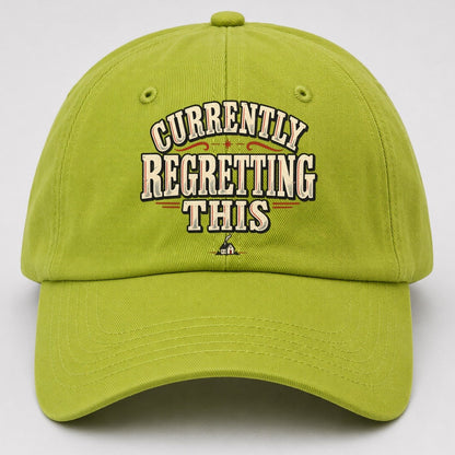 Currently Regretting This American Wit Baseball Cap – Fluorescent Green