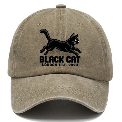 Black Cat London Pixel Art Classic Cap – Warm Sand
