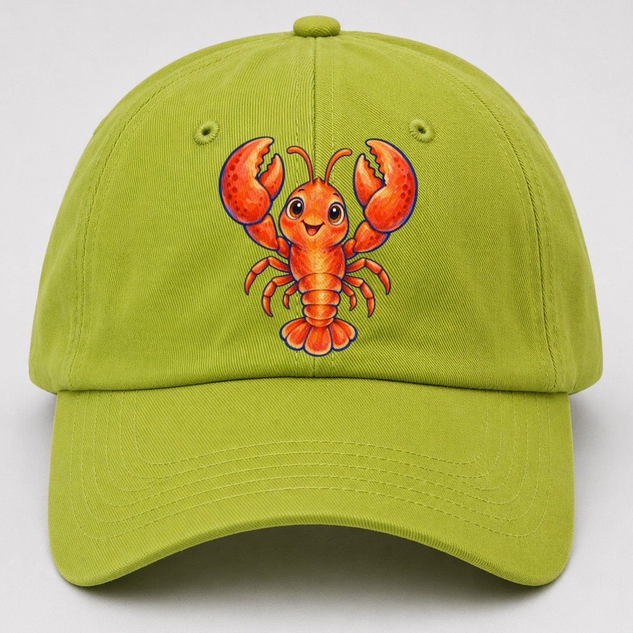 Lobster Front Claw Cheer Sea Sprite Baseball Cap – Fluorescent Green