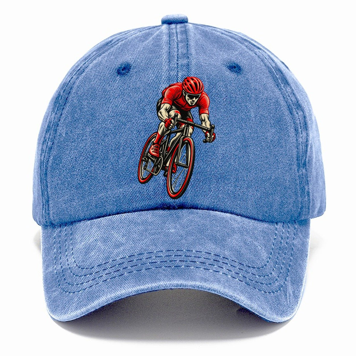 Red Racing Cyclist Classic Cap – Summer Sky
