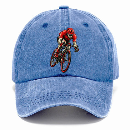 Red Racing Cyclist Classic Cap – Summer Sky