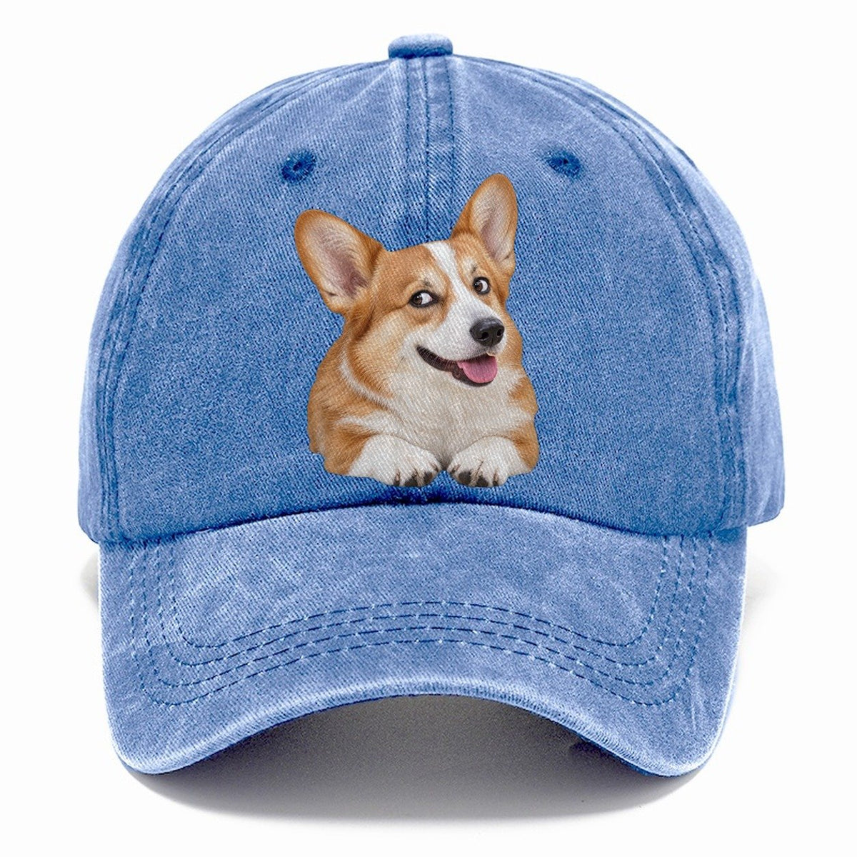 Corgi Side Eye Portrait Everyday Originals Classic Cap – Summer Sky