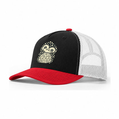 Penguin Pebble Trucker Hat – Black Red White
