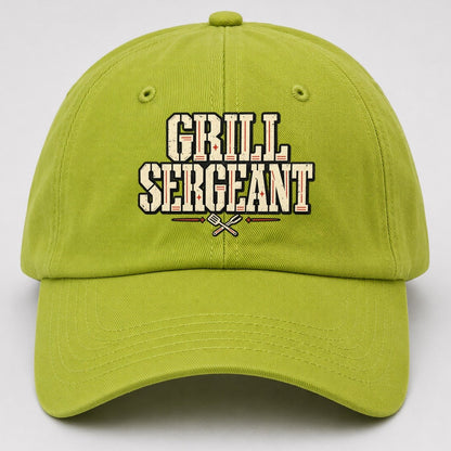 Grill Sergeant American Wit Baseball Cap – Fluorescent Green