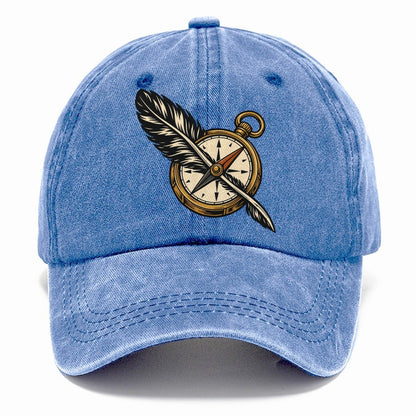 Raven Feather Compass Sundown Familiars Classic Cap – Summer Sky