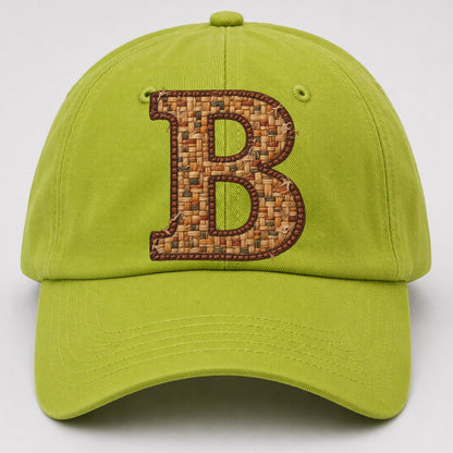 Woven Tweed B Monogram Baseball Cap – Fluorescent Green