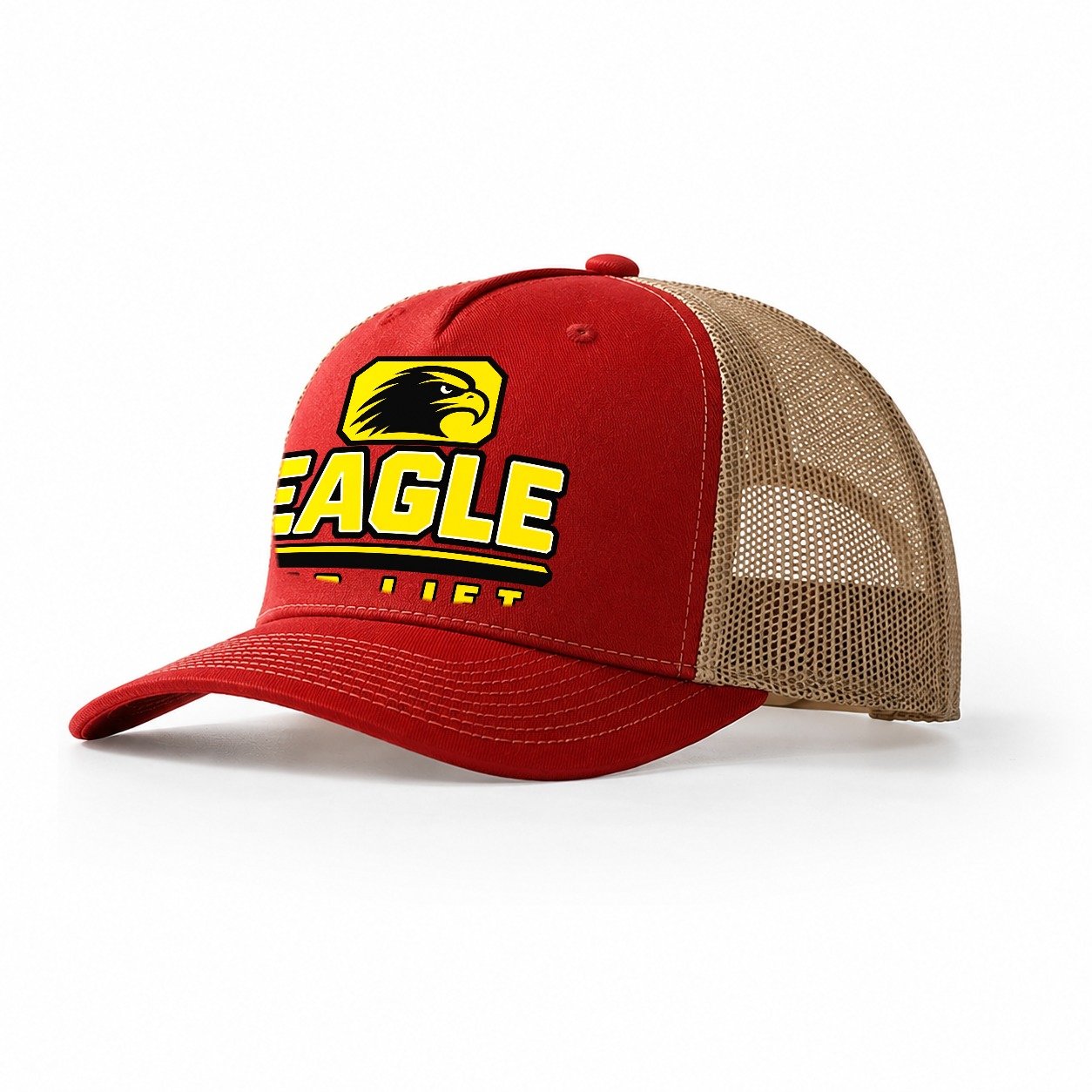 Eagle Air Lift Heavy Duty Trucker Hat – Red Khaki