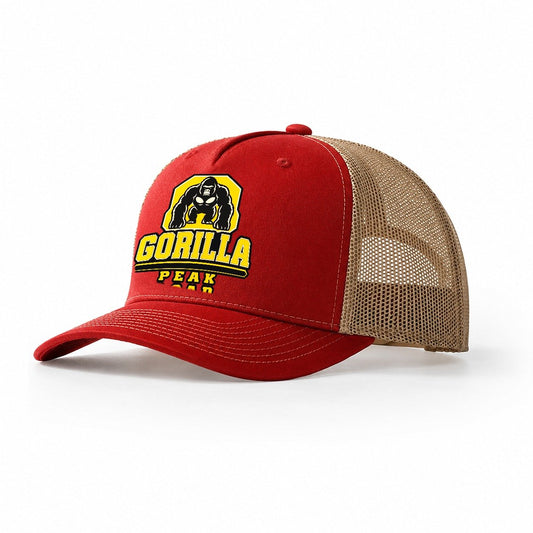 Gorilla Peak Load Heavy Duty Trucker Hat – Red Khaki