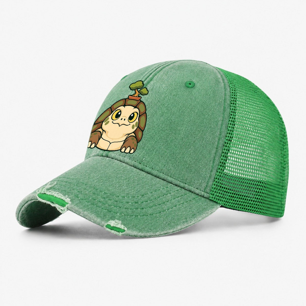 Bench Tortoise Bonsai Washed Trucker Hat – Ink Green
