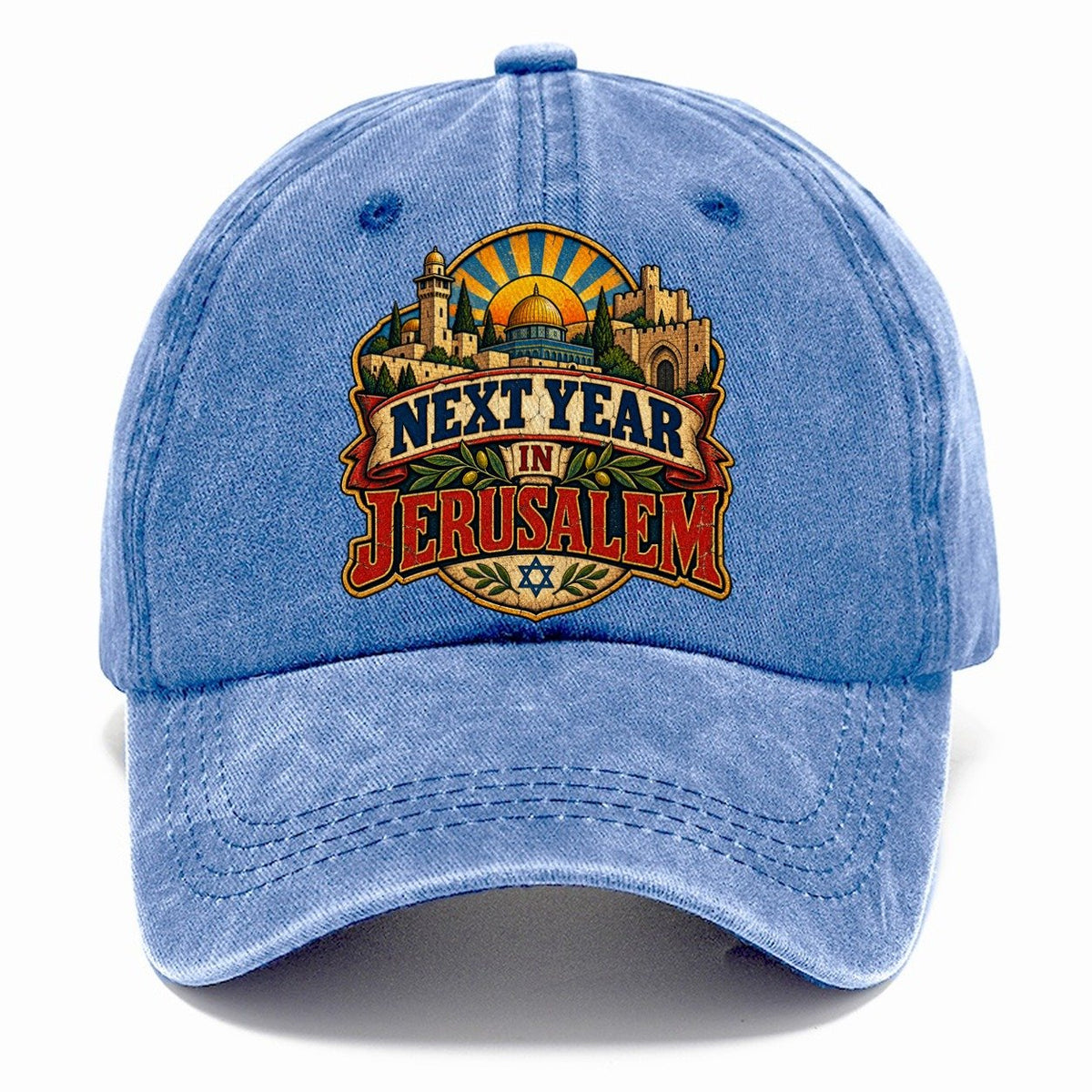 Next Year In Jerusalem Jerusalem Classic Cap – Summer Sky
