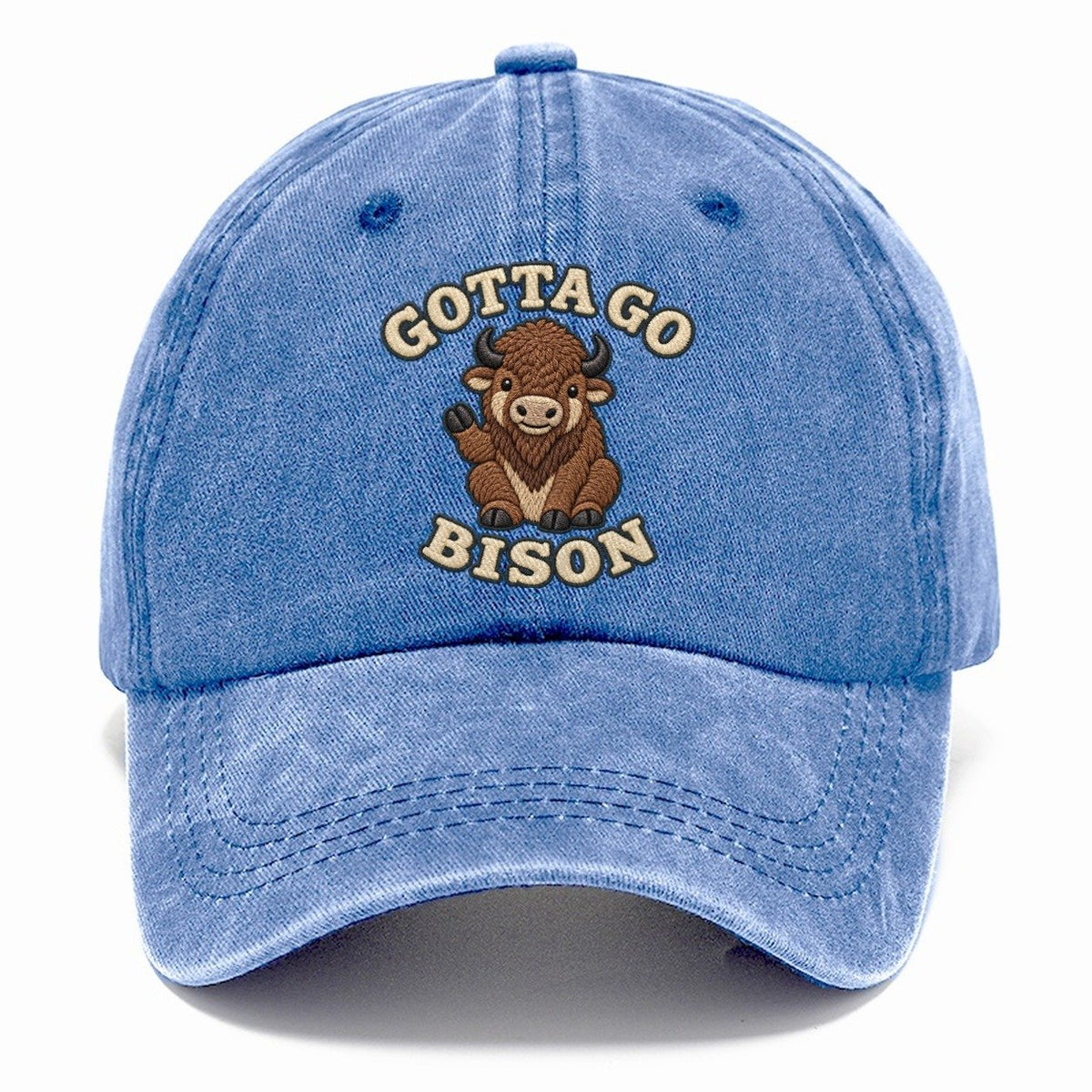Bison Animal Puns Classic Cap – Summer Sky