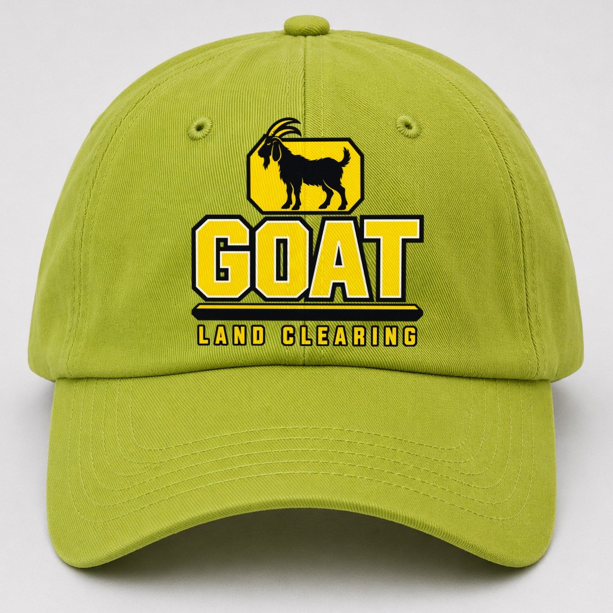 Goat Land Clearing Heavy Duty Baseball Cap – Fluorescent Green