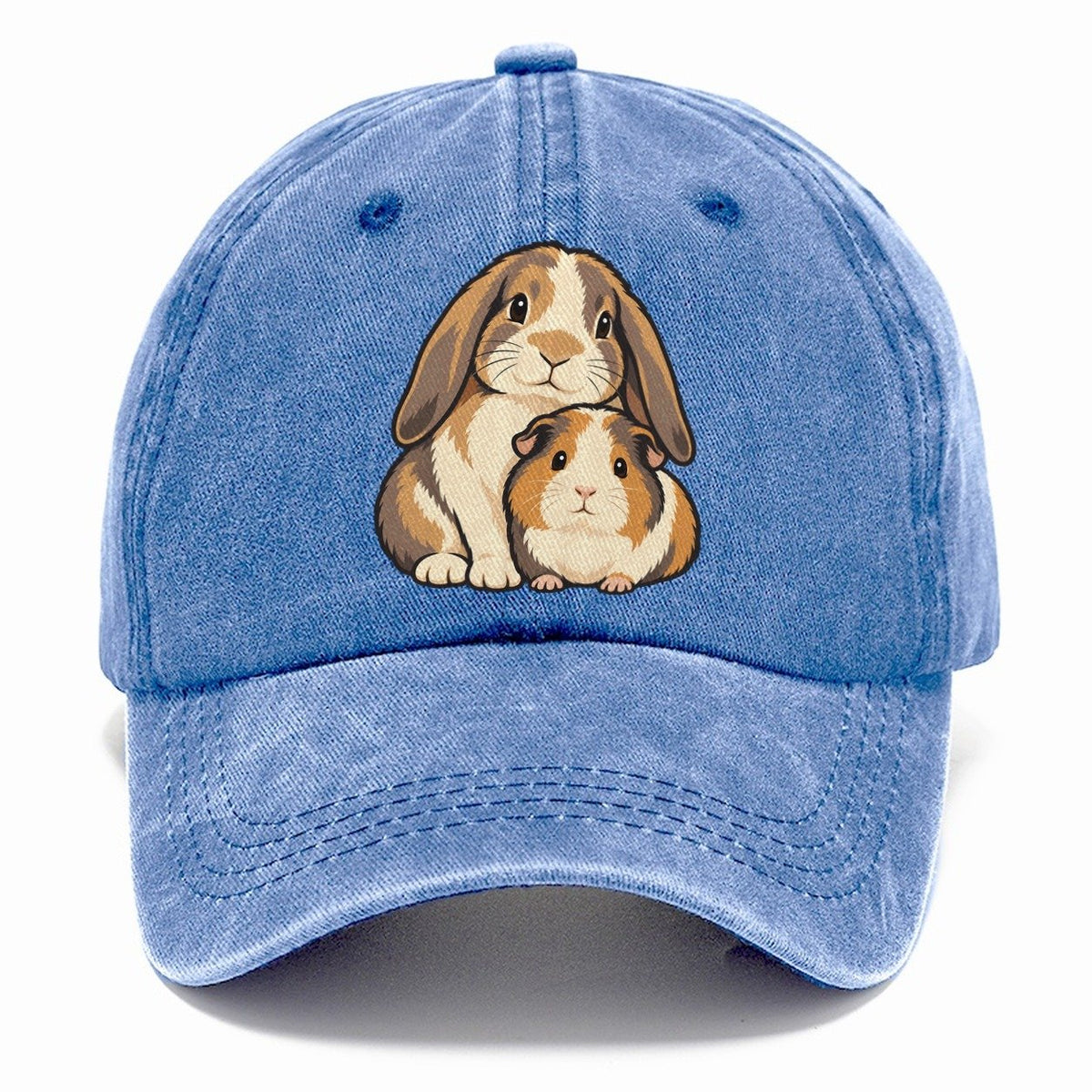 Rabbit And Guinea Pig Small Pet Logos Classic Cap – Summer Sky