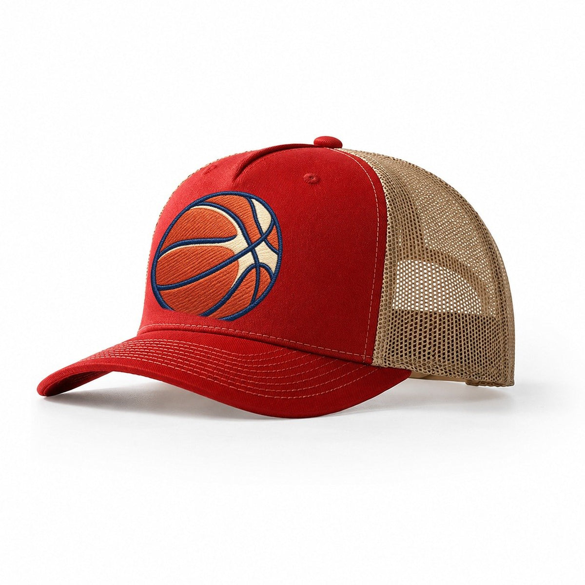 Basketball Tiny Solo Marks Trucker Hat – Red Khaki