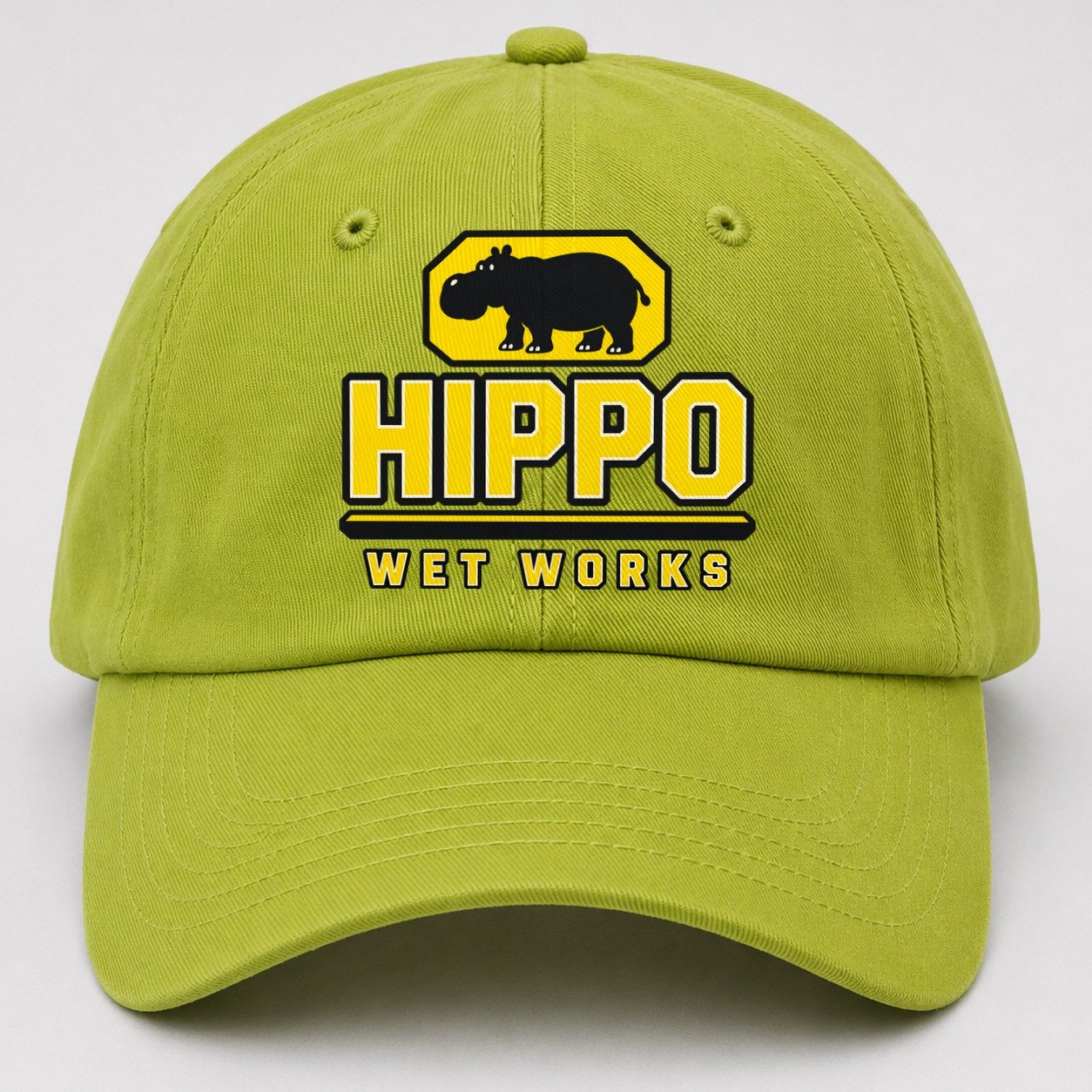 Hippo Wet Works Heavy Duty Baseball Cap – Fluorescent Green