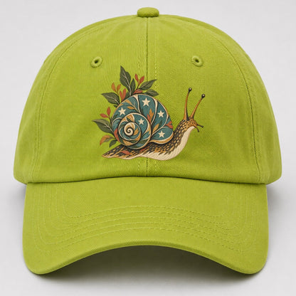 Snail Carrying Starlight Gentle Wild Baseball Cap – Fluorescent Green