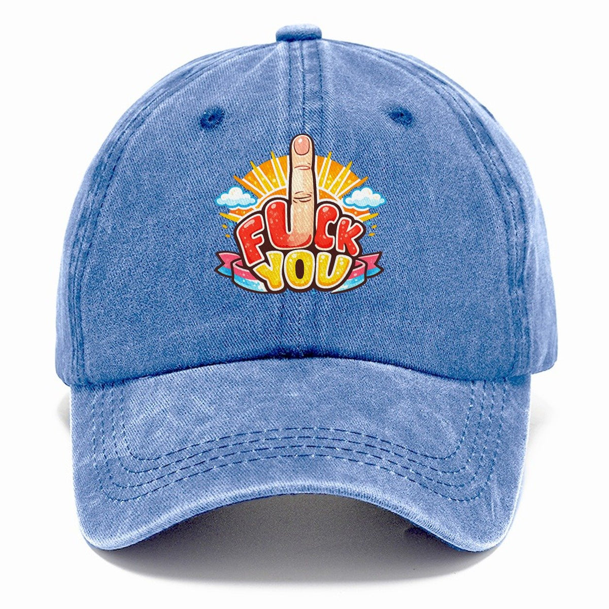 Vintage Blue and Gold Dolphin Classic Cap – Summer Sky