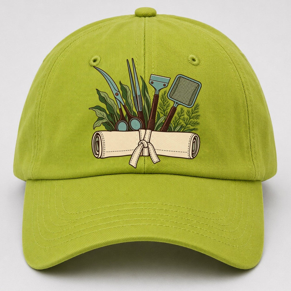 Aquarium Tool Roll Aquarium Keeping Baseball Cap – Fluorescent Green