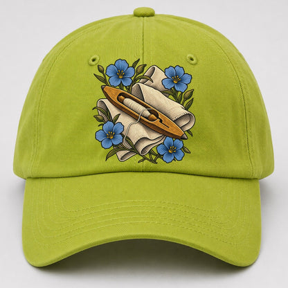 Ulster Linen Shuttle And Flax Uk Culture Heritage Baseball Cap – Fluorescent Green